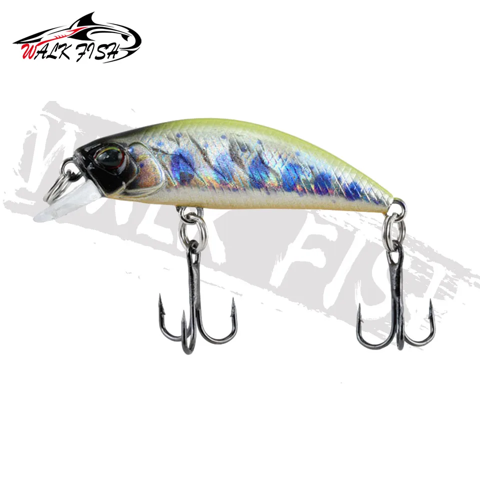 WALK FISH-señuelo de Pesca japonés, 1 piezas, 38mm, 3,2g, Mini pececillo, lubina, trucha, Wobbler, Micro señuelo de Pesca que se hunde - imagen 2