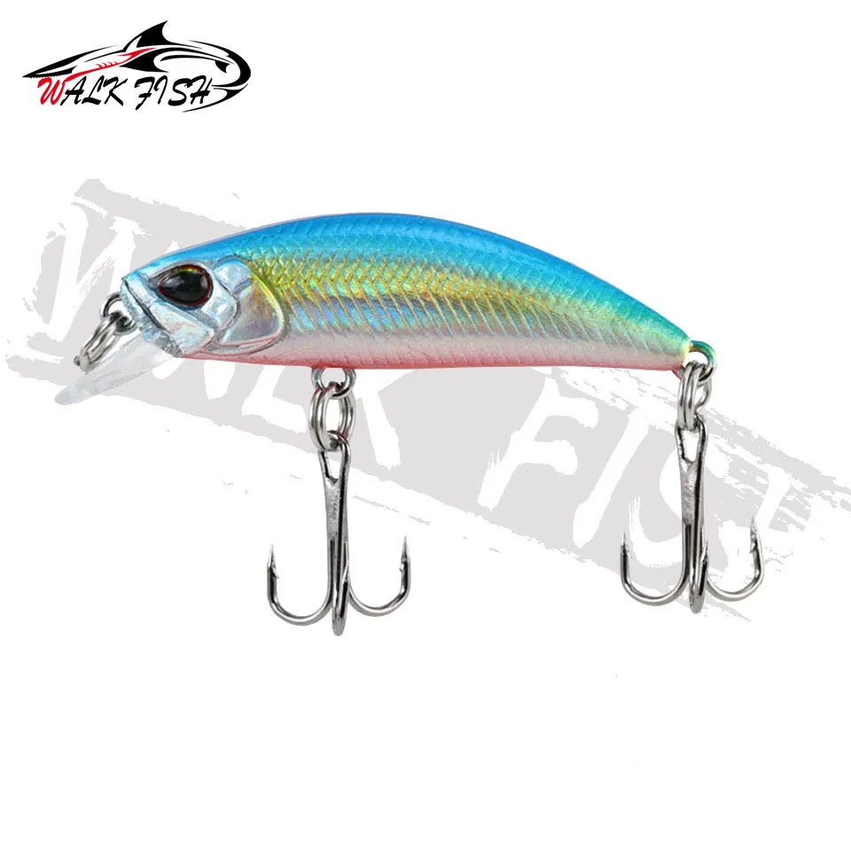 WALK FISH-señuelo de Pesca japonés, 1 piezas, 38mm, 3,2g, Mini pececillo, lubina, trucha, Wobbler, Micro señuelo de Pesca que se hunde - imagen 5