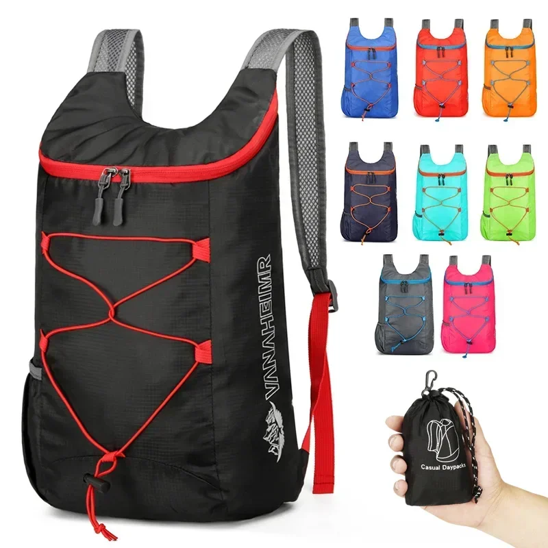 Lawaia-Bolsa de senderismo de nailon ligera, mochila impermeable portátil para exteriores, mochilas plegables para ciclismo, senderismo, Camping y viajes - imagen 2