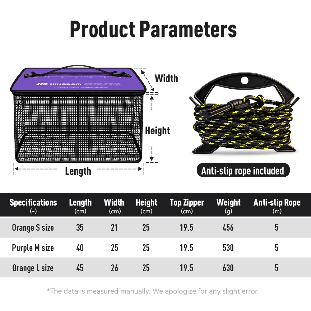 Cesta flotante para peces Kingdom, soporte de pesca plegable, cubo para pececillos, cebo de pesca de malla plegable portátil - imagen 3
