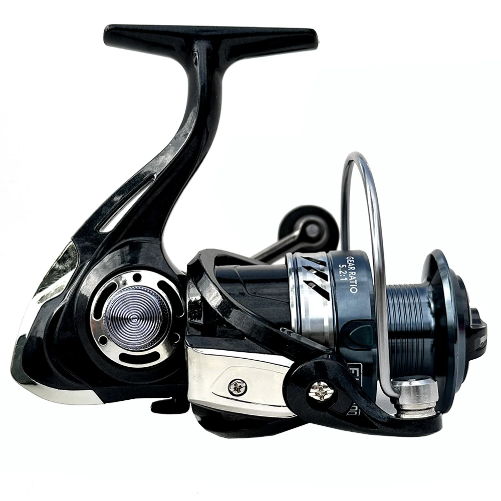 Carrete de pesca duradero, carrete de Metal, rueda giratoria, arrastre máximo de 12kg, mano intercambiable izquierda/derecha 2000/3000/4000/5000/6000/7000 - imagen 5