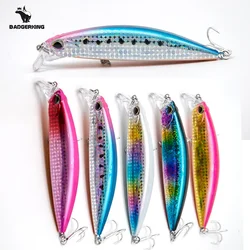 Señuelo de pesca minnow jerkbait, 30g, wobblers, sonido de sonajero, cebo falso de buceo poco profundo para pesca