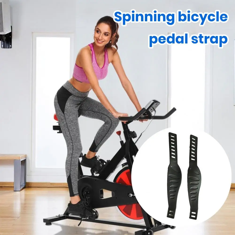 Cinturones de Pedal de bicicleta de ejercicio, correas de Pedal de bicicleta, antideslizantes, resistentes al desgaste, sin pellizcos, bandas de fijación de ciclismo, cinta de Fitness, 1 par - imagen 2