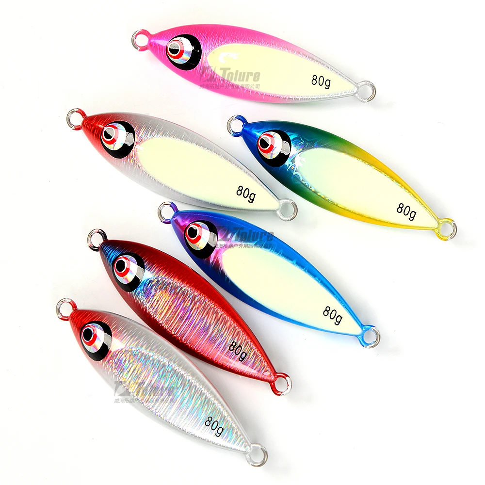 TOLU Señuelo Jigging - cebo duro de hundimiento lento 80-100 g brillo - imagen 3