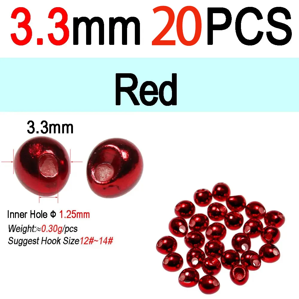 3.3mm Red 20pcs