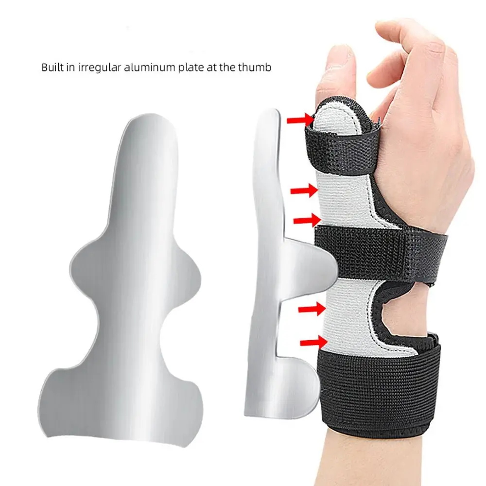 un aparato ortopédico con un pulgar encima