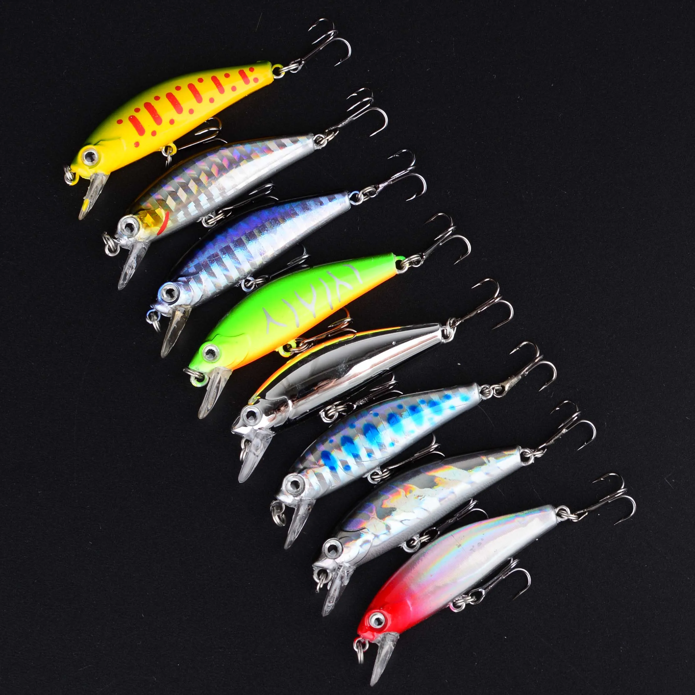 Señuelos Minnow de fundición larga, cebo Artificial Isca Wobblers para Lucio, carpa, suministros de pesca, 8 Uds. - imagen 5