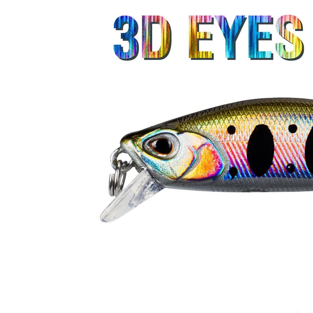 5,5 cm 5g hundimiento Minnow Wobbler Señuelos de Pesca Jerkbait cebo perca Pesca Mini Wobblers Señuelos de Pesca cebo Artificial duro profundo - imagen 5