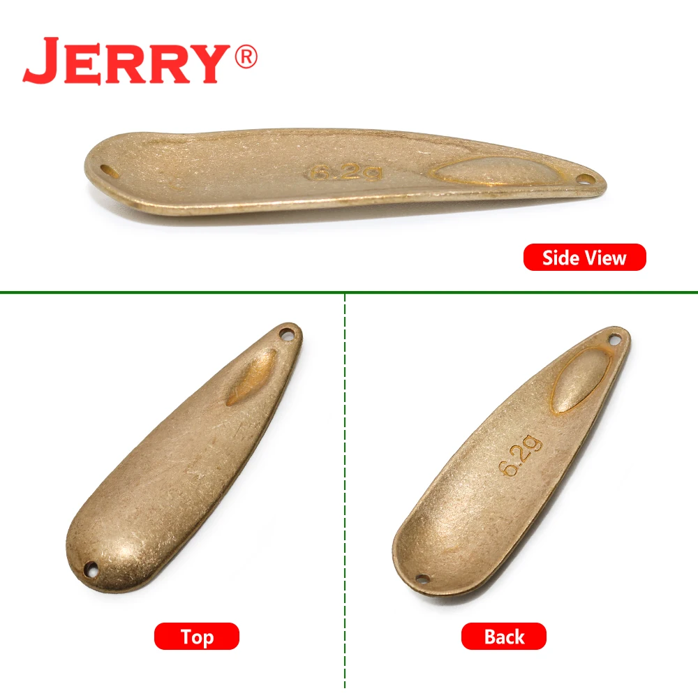 Jerry Devil 20 piezas 6,2g latón sin pintar cucharas de pesca en blanco señuelos salmón trucha marina señuelos - imagen 2