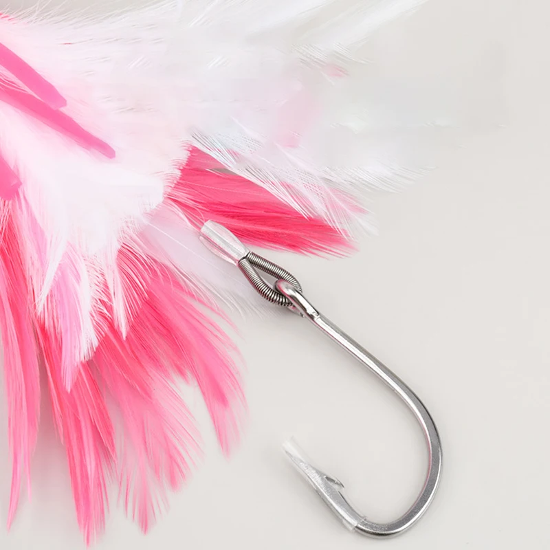 1 unidad de faldas de calamar GT, señuelo de pesca suave, 16cm, 46g, señuelo de pesca UV, falda de plumas de pulpo, cebo acrílico Artificial para atún - imagen 5