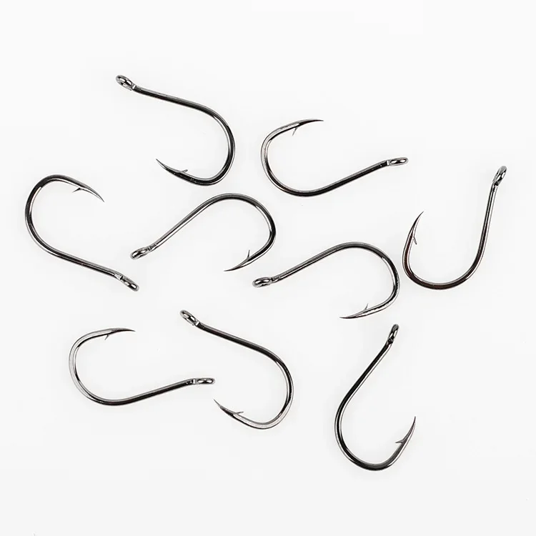 10 Uds. De anzuelos de pesca, accesorios de engranajes, anzuelo con púas, círculo con ojos рыogleв Ramon крюч®к Gancho de pesca, herramientas de pesca de carpa - imagen 5