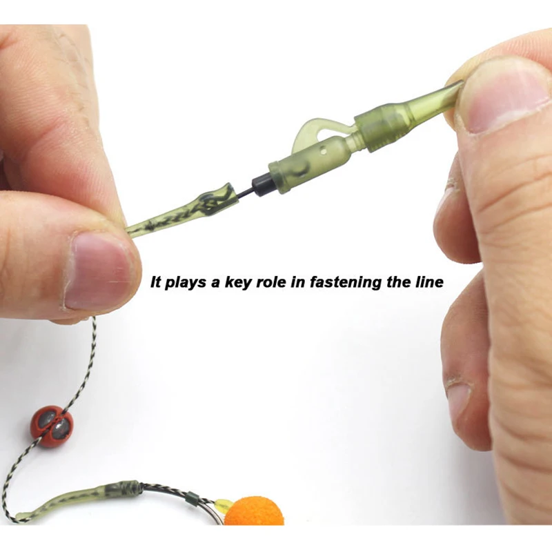 PRO BEROS-Terminal de pesca con Clips de plomo y tubos de goma para cola, Kit de aparejos de pesca, Clip de salto de carpa, manga Anti enredos, 50 juegos - imagen 2