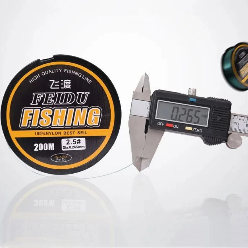 Sedal de pesca de nailon, línea de pesca profesional, suave y duradera, con plataforma principal, para caña de mar, para peces grandes, carpa, Crucian, 200m - imagen 5
