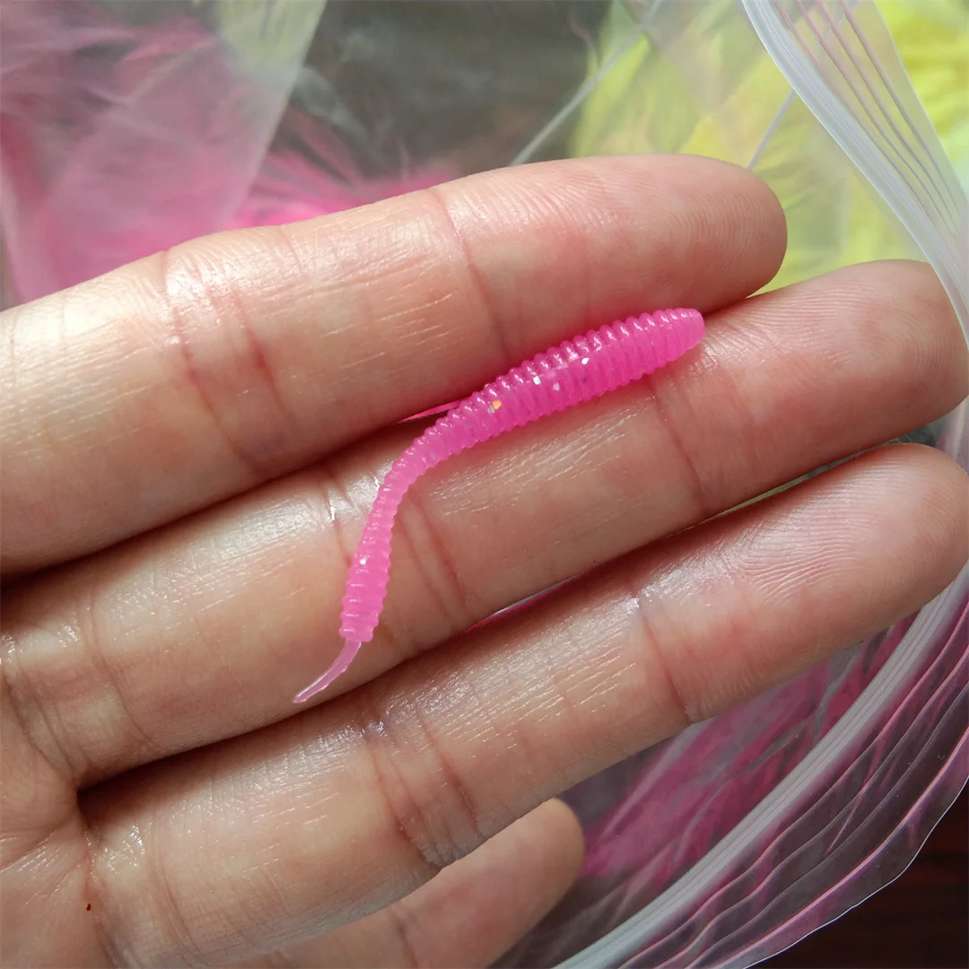 Swolfy 20pcs worm bait soft bait fishing lures Pesca carp fishing bass lure Isca artificial - imagen 5