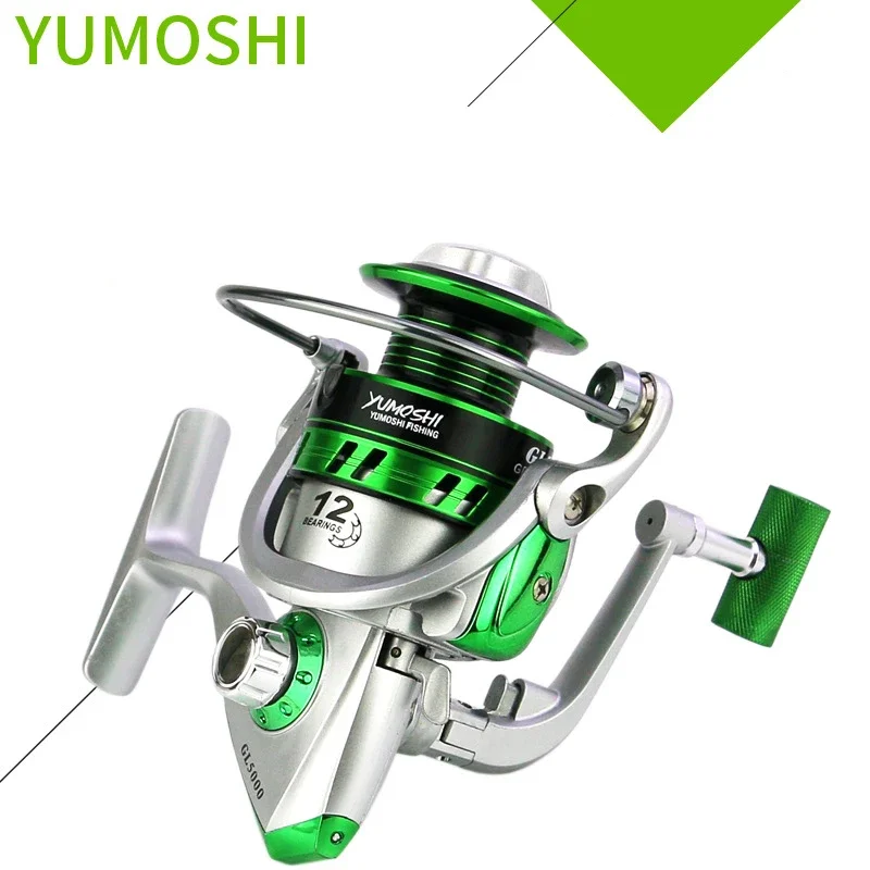 Carrete de pesca giratorio con rodamientos de bolas 12BB GL 5,5: 1, carrete de Metal derecho/izquierdo, aparejos de pesca, el más nuevo - imagen 2