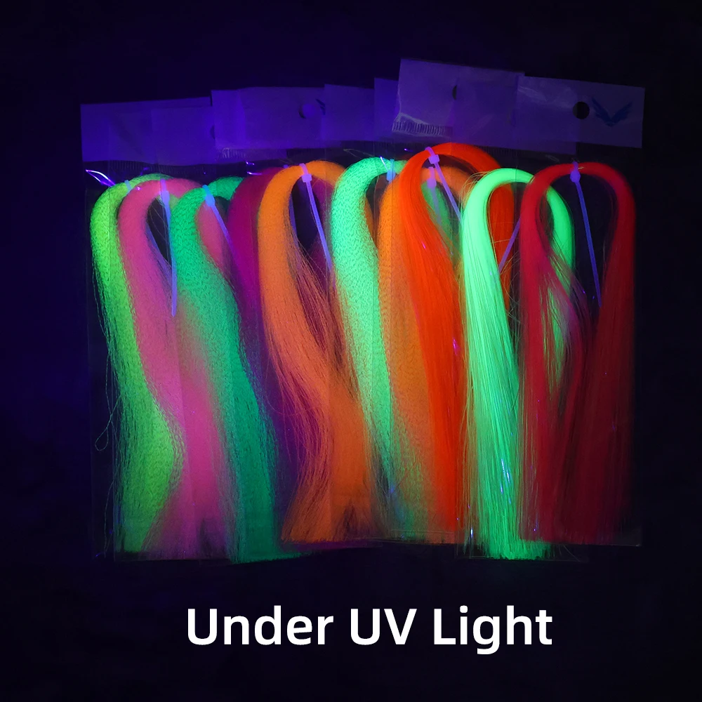 10 paquetes/juego de Material Flash para atar moscas, fluorescente, trenzado, holográfico y ala de hielo, oropel Flashabou, aparejo Sabiki, fabricación de ganchos de asistencia - imagen 3
