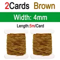 2pcs Brown 4mm
