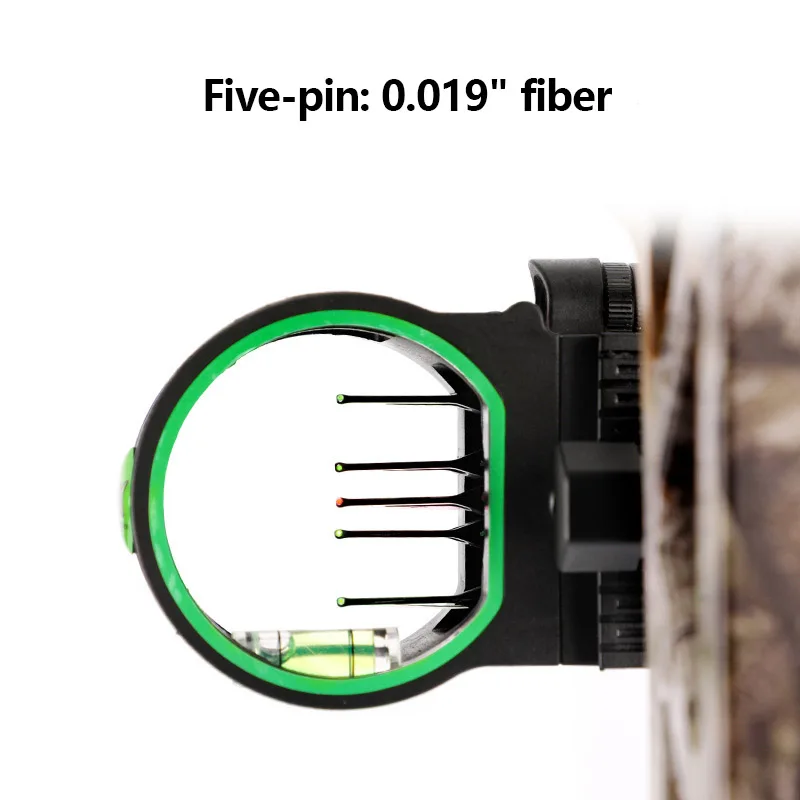 Arco compuesto, mira de 5 agujas, aleación de aluminio ajustable con puntería ligera, accesorios de tiro con arco al aire libre - imagen 3
