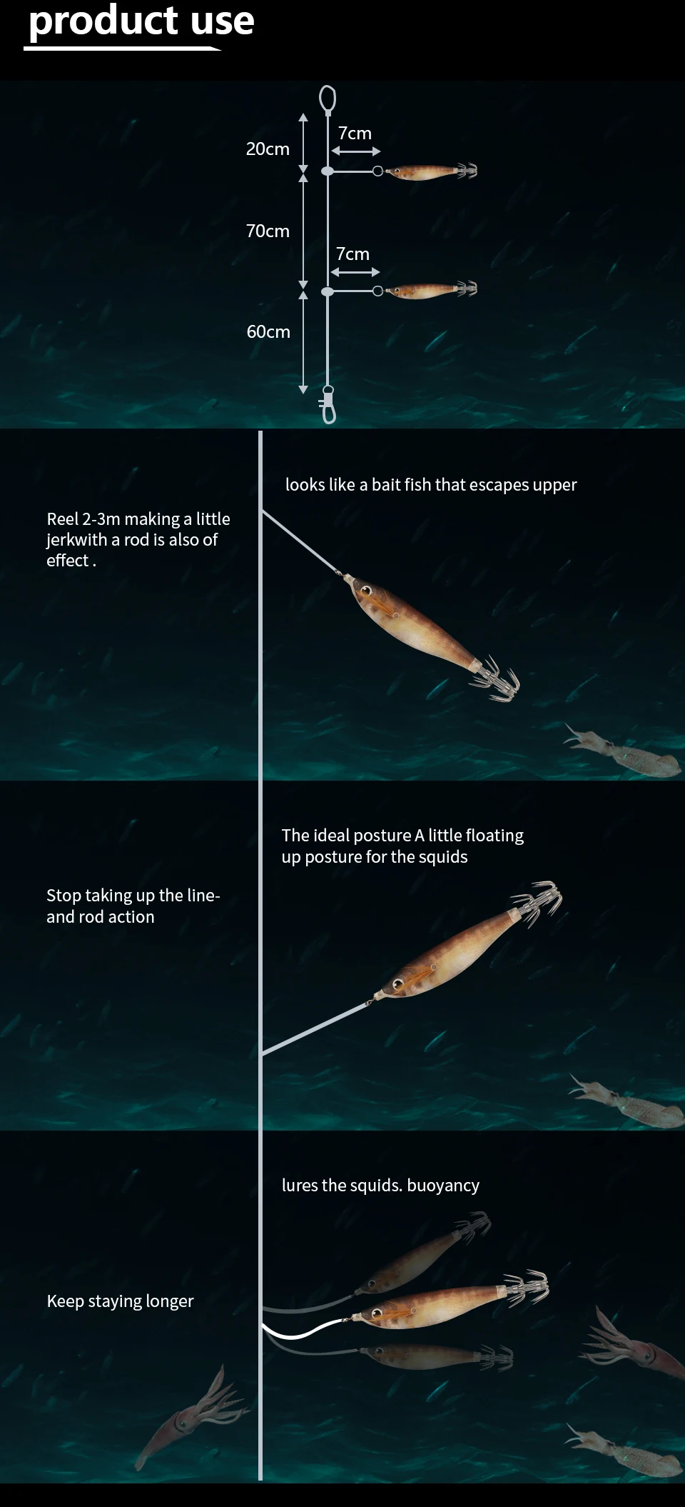 Experimente la emoción de atrapar un calamar gigante con nuestro innovador equipo de pesca