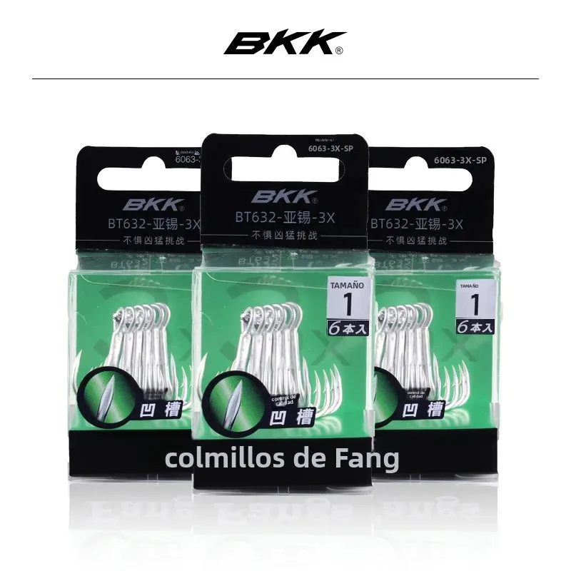 BKK BT632-3X-CP Anzuelos triples Fangs 3X estañados punta CP - imagen 3