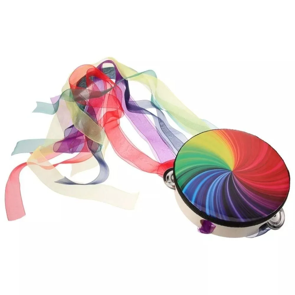 Nuevo Tambor de mano para conciertos de baile de una sola fila de percusión de 6/7/8 pulgadas, cinta - imagen 4