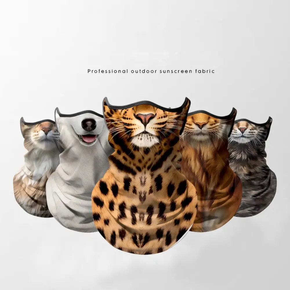 Durable lce seda ciclismo sombrilla pañuelo 6 colores 3D cara de animal máscara facial completa transpirable cuello tocado mujeres - imagen 2