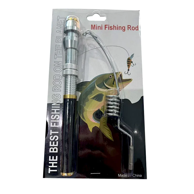 TAKEDO MYIZL Mini caña de pescar giratoria mar fibra de carbono herramientas de pesca hielo telescópico pequeñas cañas de pescar - imagen 2