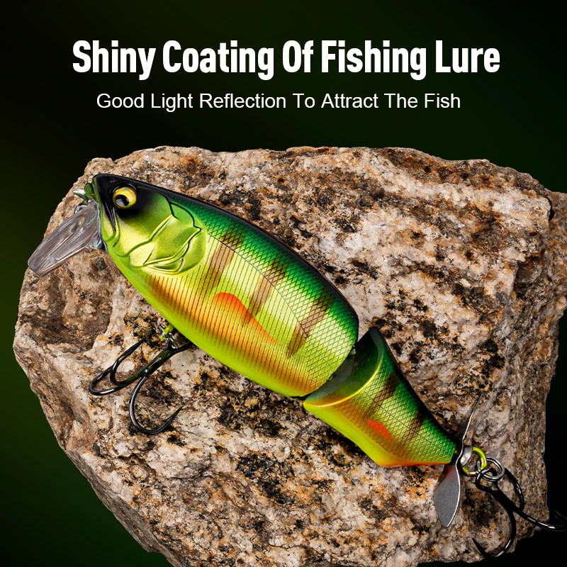LEYDUN JACK Pro Minnow Señuelos de Pesca flotante natación cola giratoria 105mm 28g cebos duros sistema de ruido wobblers lubina señuelo - imagen 5