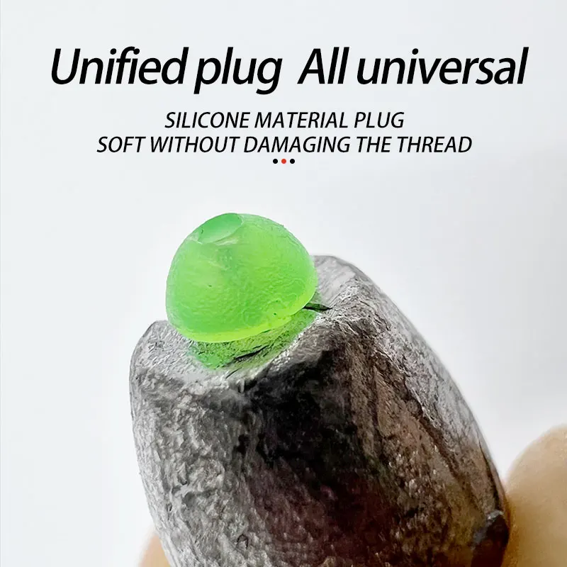 Plomos de pesca de plomo de huevo extraíble, herramientas de pesca de agua salada, plomos ovalados, 10 piezas - imagen 2