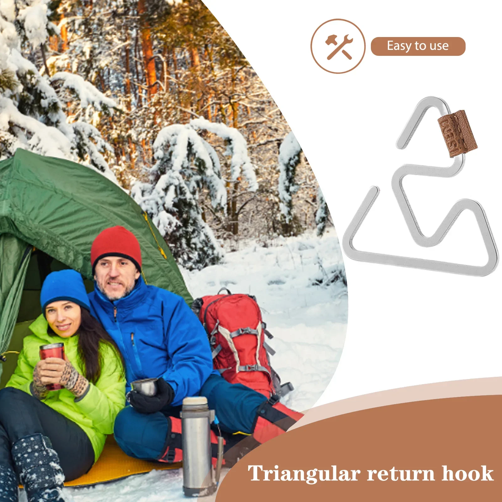 Gancho de almacenamiento multifuncional para acampada, lámpara para tienda, colgador de linterna, soporte fuerte de acero inoxidable, Kit de supervivencia de viaje para exteriores - imagen 2