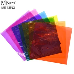 7 Uds. De Material de encuadernación de película de arcoíris Flash, cebo de pescado DIY, Material de gancho de encuadernación de papel de vidrio transparente, Material de pesca