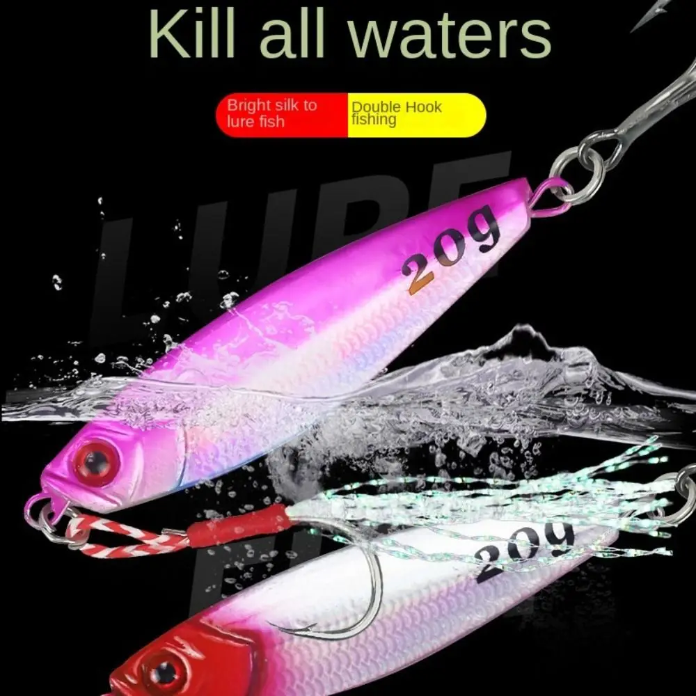 Cebo Artificial galvanizado para lubina y mandarina, plantilla de Metal fundido con ganchos, cebo de pesca duro de tiro largo - imagen 5