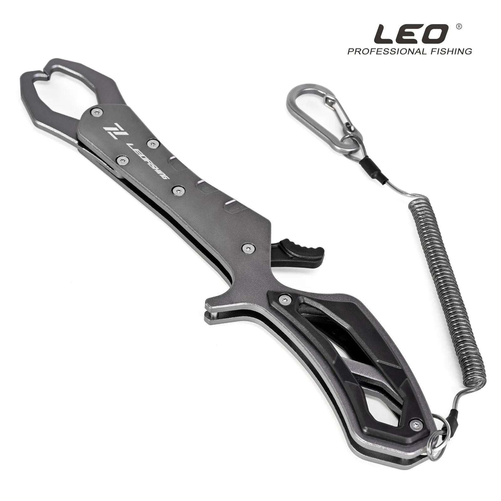 LEO-Alicates de agarre de pescado, agarre de aleación de aluminio, abrazadera de soporte de aparejos con cuerda ajustable, accesorios de aparejos de pesca - imagen 3