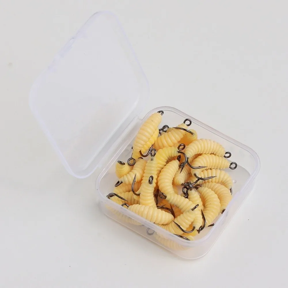 30 unids/caja resistente y duradero simulación Breadbug señuelos Material suave diseño de simulación gusano suave cebo de pesca Mini biónico - imagen 3