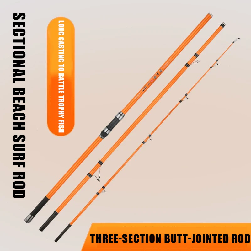 Caña de Surfcasting Carbono 3 Tramos – Portátil de Viaje
