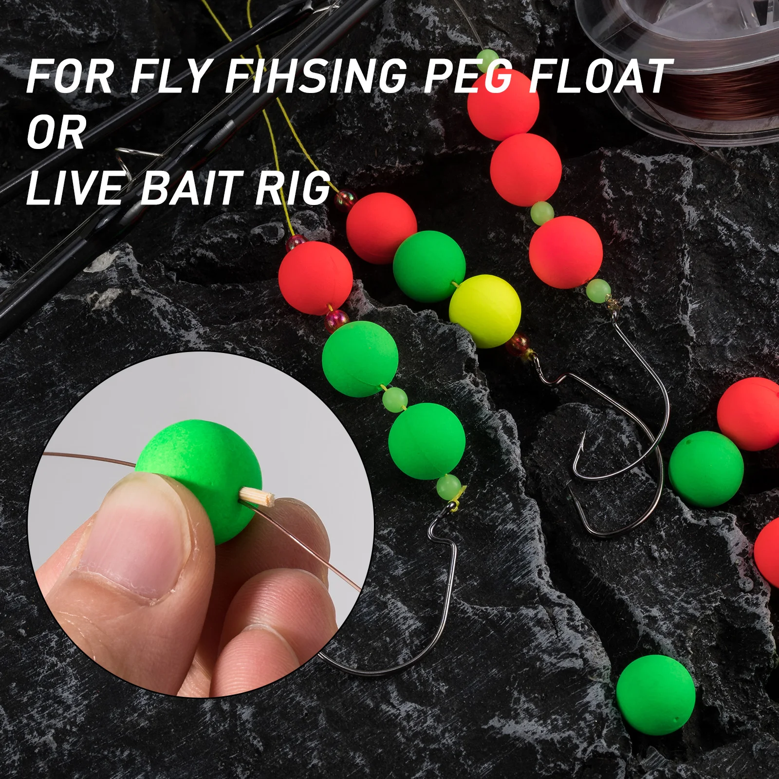 Boyas Flotantes de Espuma para Pesca con Mosca – Indicadores Redondos Multiespecie - imagen 3