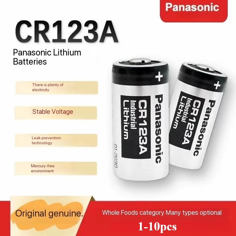 Panasonic CR123A Batería Litio 3V – Compatible con Cámaras Arlo