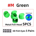 5pcs green M