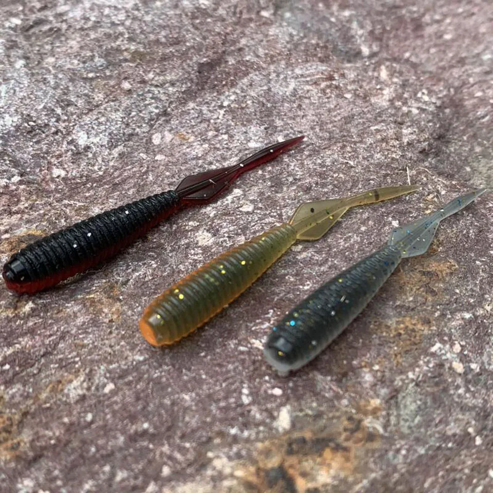 WALK FISH-señuelo de gusano de 20 piezas, cebo suave de 61mm, señuelos de oruga Crazy Ocean, Swimbaits artificiales de silicona, aparejos de Pesca baratos - imagen 2