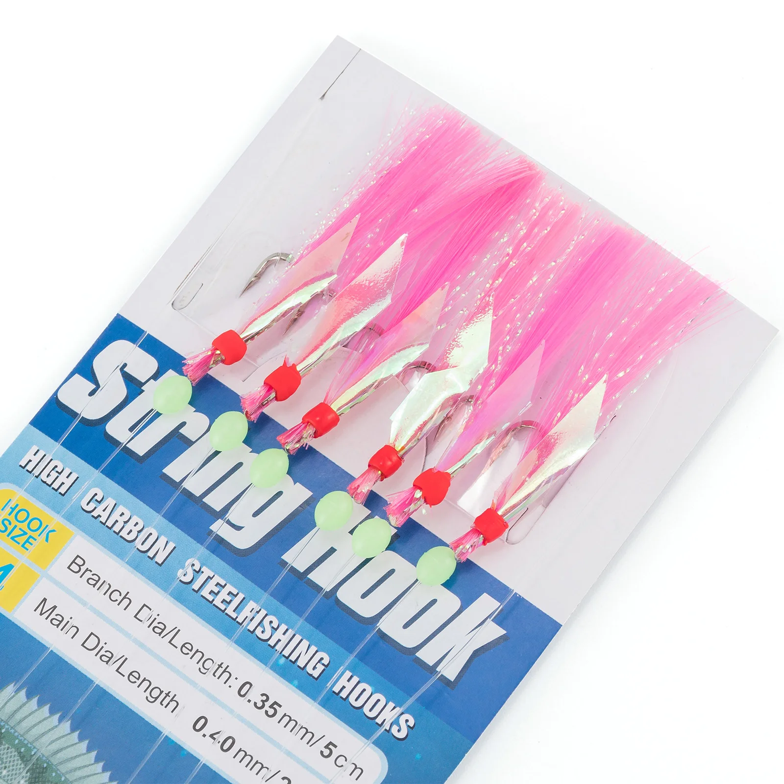 Aparejo de plumas de Pesca, anzuelo de púas de caballa, señuelo de bacalao, Pesca en mar con hilo, pluma, agua salada, Pesca de lubina, barco luminoso a juego - imagen 4