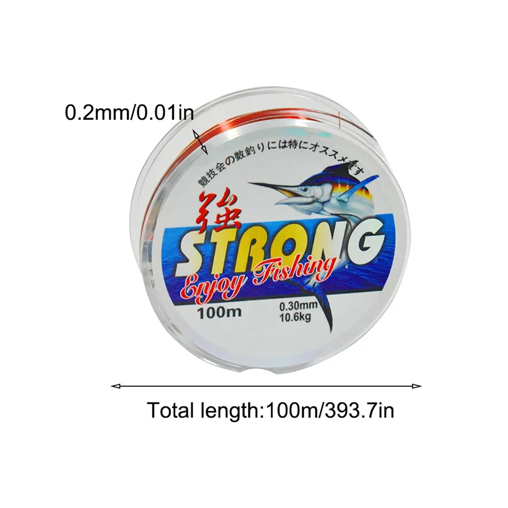 Línea de Pesca profesional de 100m, nailon fuerte, transparente, sin alambre de fluorocarbono, aparejos de Pesca, accesorios de Pesca al aire libre - imagen 3