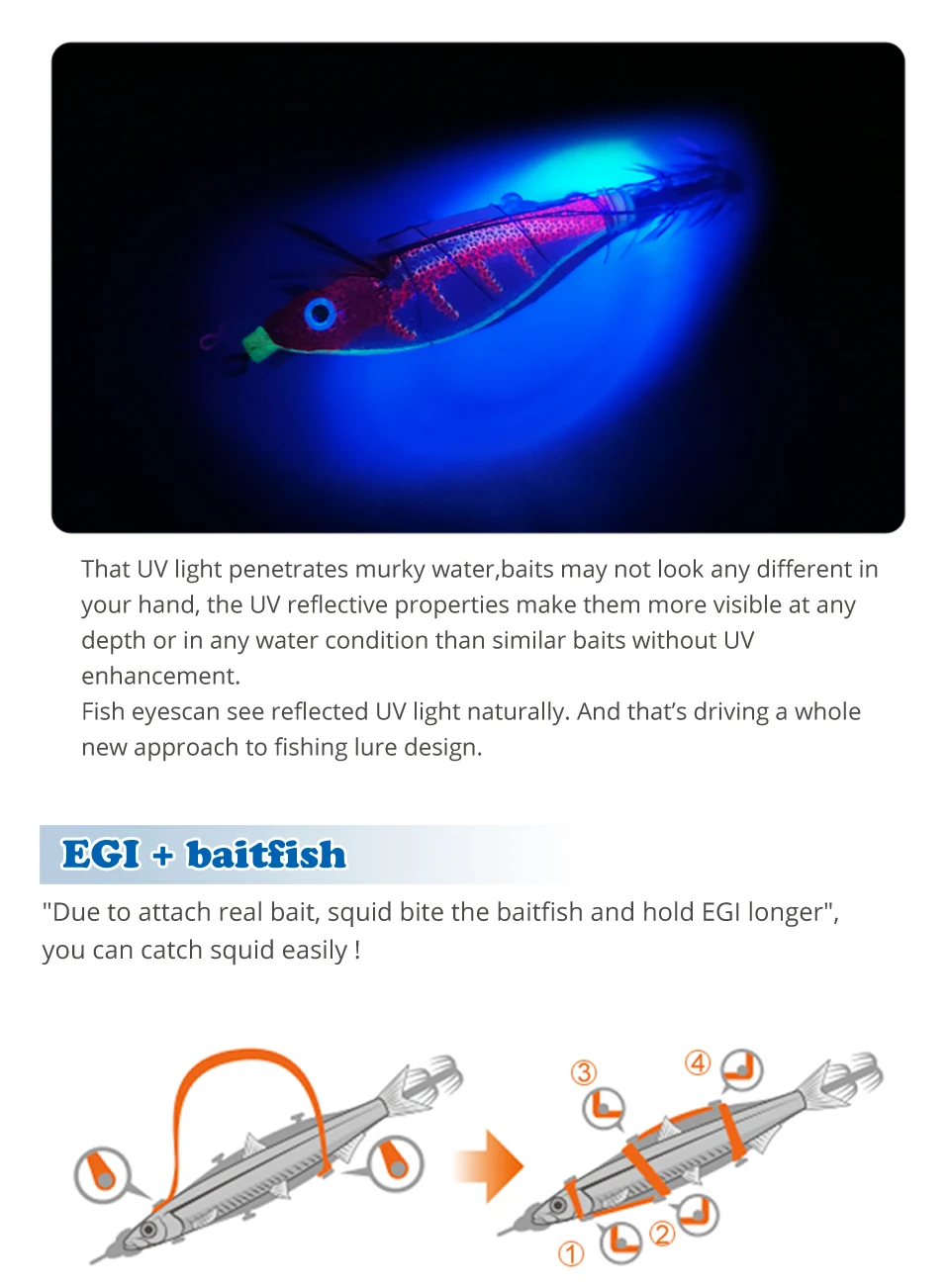 Mejore su experiencia de pesca con el innovador diseño de peces de cebo de EGI