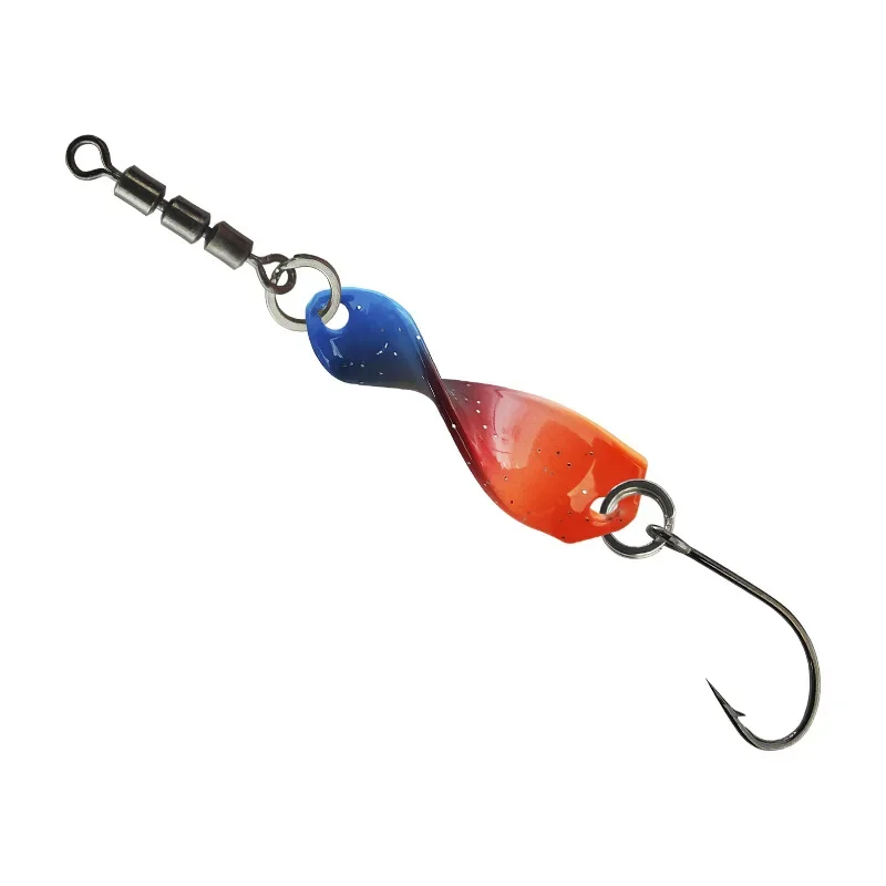 MUKUN PESCE 1 Uds 2,5g cuchara cebo de pesca señuelo de trucha con gancho afilado espiral giro trucha pesca Spinner señuelo Jigging cebo aparejos - imagen 5