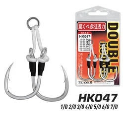 Anzuelos dobles jigging carbono para agua salada