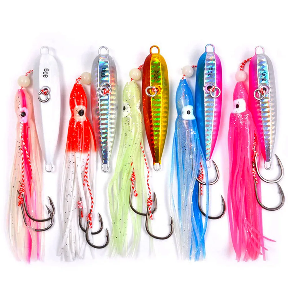 Inchiku Jigs 40g60g80g100g120g150g180g200g Metal Jigging Leurre falda de calamar Kingfish Tenya Tairaba Madai cebo lento señuelo de pesca - imagen 2