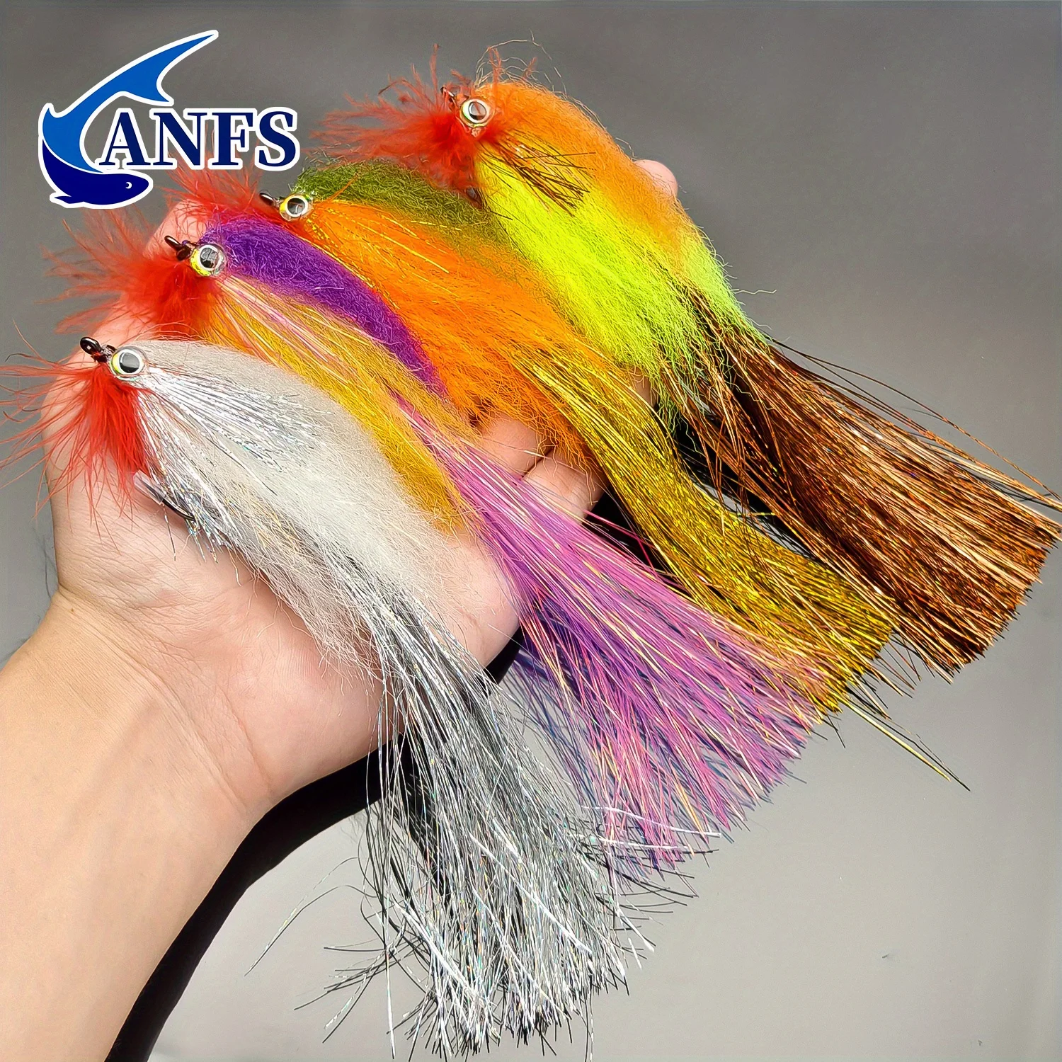ANFS Moscas de pesca para lubina, lucio, muskie y trucha