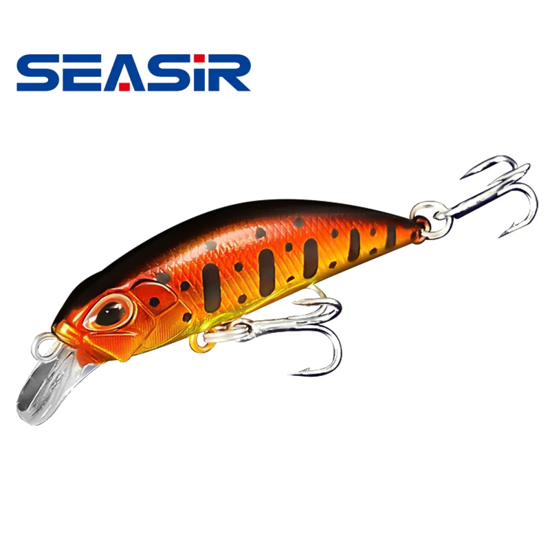 SEASIR Micro Minnow-Mini Señuelos de Pesca de hundimiento, 5cm, 3,5g, 15 colores, cebo duro Artificial, profesional, Jerkbait, Wobblers