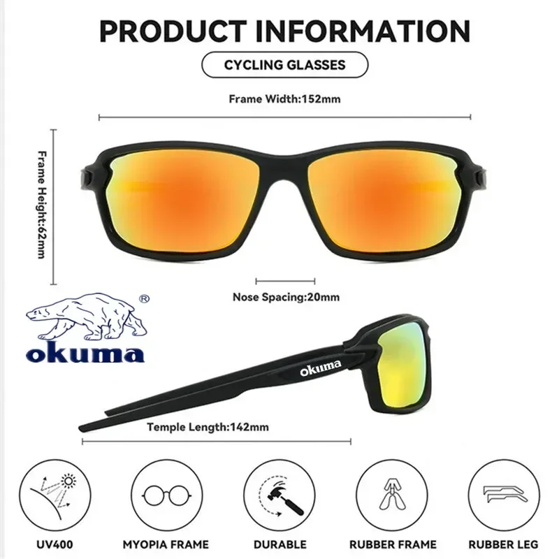 Okuma gafas de sol polarizadas UV400 protección para hombres y mujeres caza al aire libre pesca conducción ciclismo viajes escalada gafas de sol - imagen 5