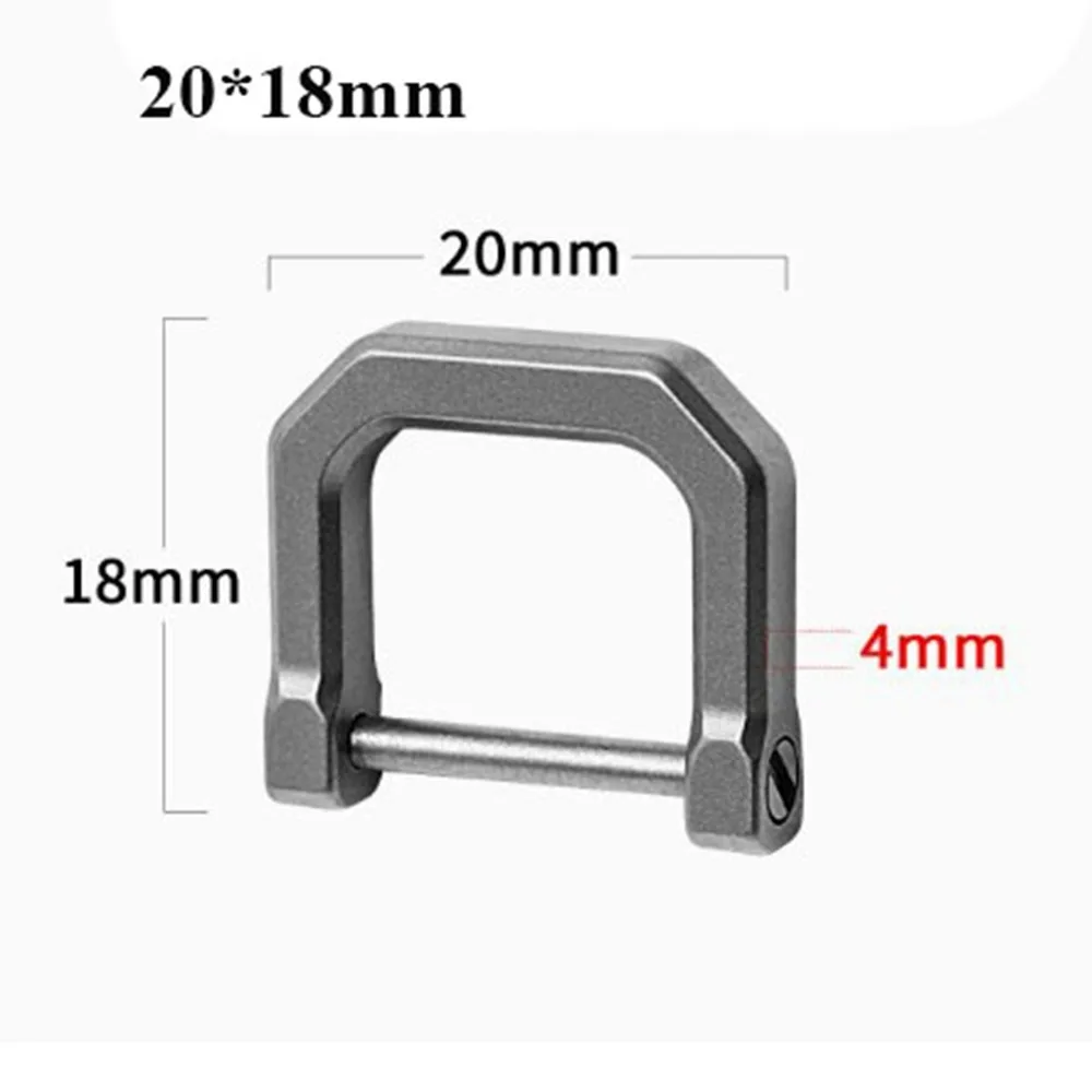 Mosquetón portátil de aleación de titanio de alta calidad, 10 estilos, Mini hebillas de herradura, grillete, llavero, herramienta para exteriores