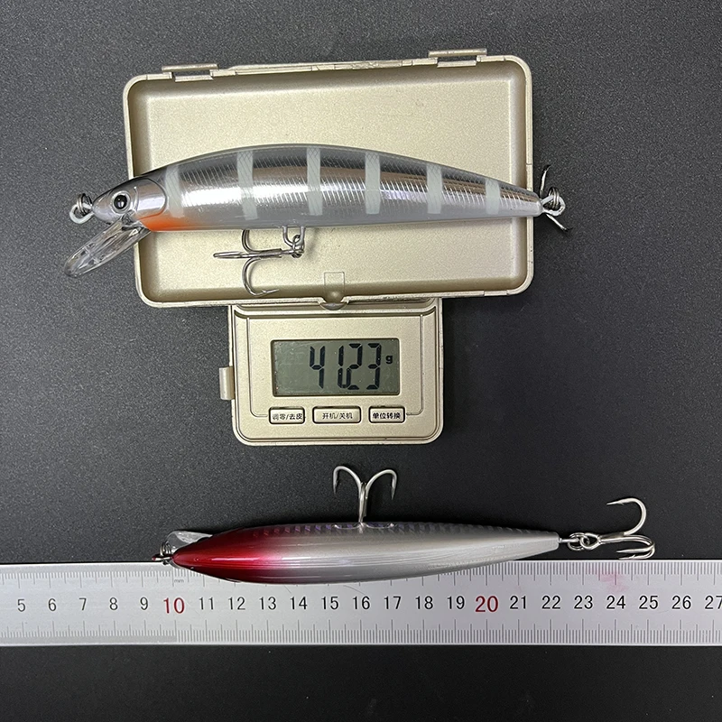 Señuelos de pececillo de hundimiento pesado, 40g, 120mm, cebos duros artificiales de fundición larga, lubina, trucha, Swimbait, Pesca Wobbler, accesorios de Pesca - imagen 5